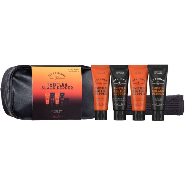 Scottish Fine Soaps Thistle & Black Pepper Travel Bag Set