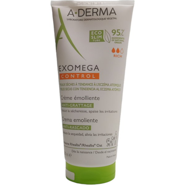 A-Derma Exomega Control Crema Emolliente “Anti-Grattage” Lenisce Il Prurito E Nutre 200 Ml-image