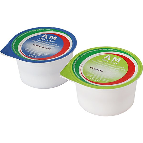 AM Gel Cup Acquagel Arancia Con Edulcorante - Prodotto Per La Disfagia-image
