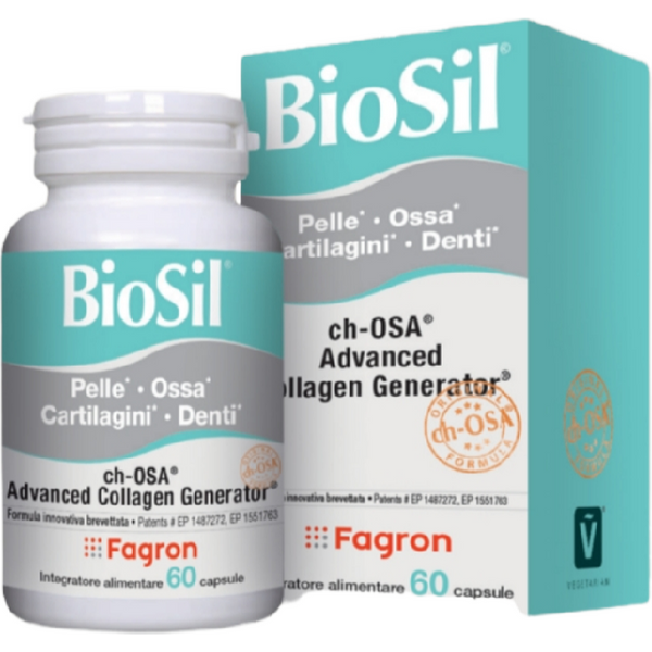 Biosil 60 Capsule - Integratore Per Pelle Ossa Cartilagini E Denti-image