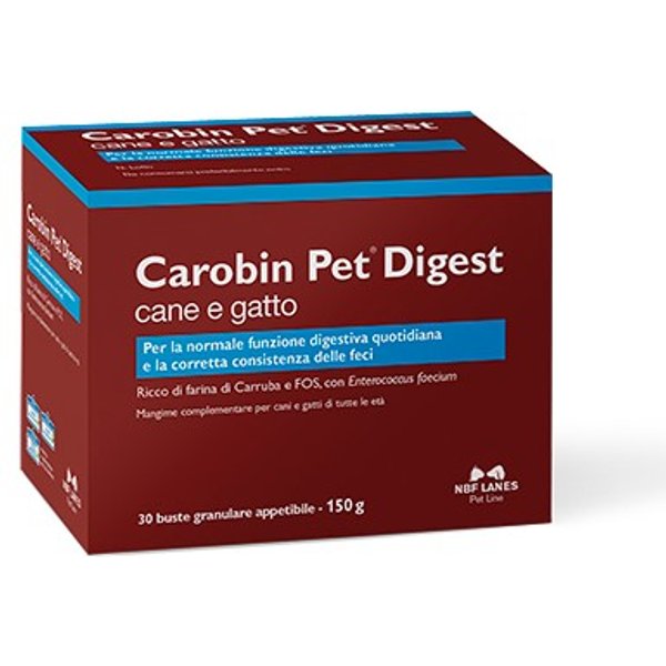 Carobin Pet Digest Granulare Cane E Gatto 30 Bustine - Per La Normale Funzione Digestiva Quotidiana E La Corretta Funzione Delle Feci-image