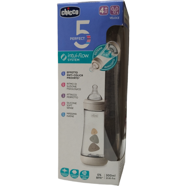 Chicco Perfect 5 Biberon Flusso Veloce 4Mesi+ Colore Beige 300 Ml-image