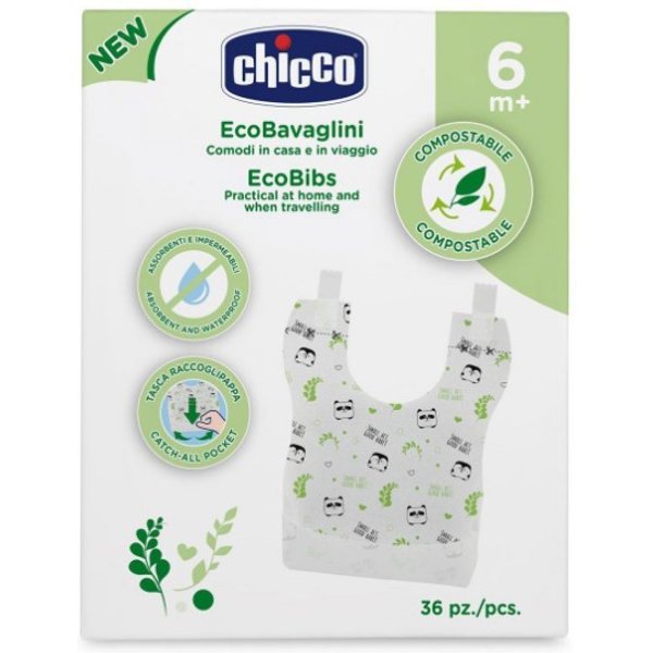 Chicco Bavaglini Monouso Compostabili 0Mesi+ 36 Pezzi-image