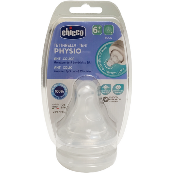 Chicco Tettarella Physio In Silicone Anti-Colica 6Mesi+ 2 Pezzi-image