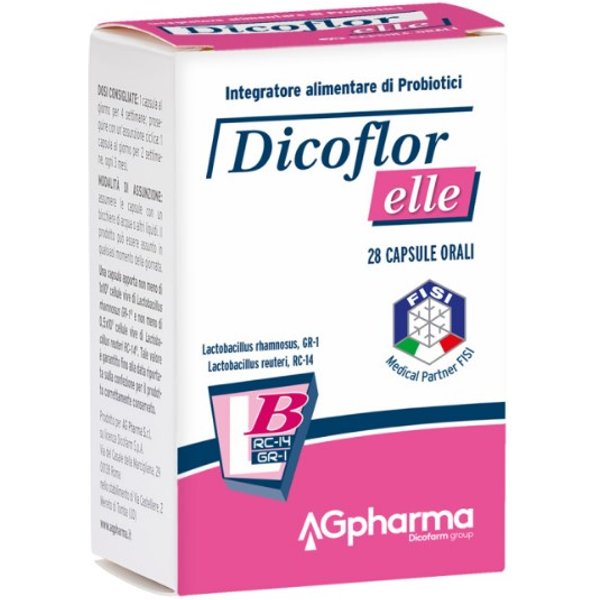 Dicoflor Elle 28 Capsule - Integratore Alimentare Di Probiotici Per La Flora Batterica Intestinale Della Donna-image