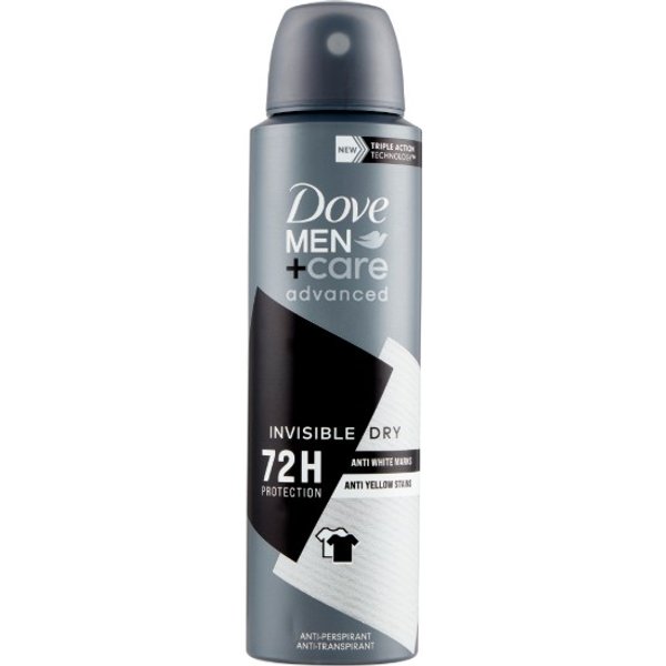 Dove Deodorante Spray Uomo Care Advanced Invisible Dry Protezione72H 150Ml-image
