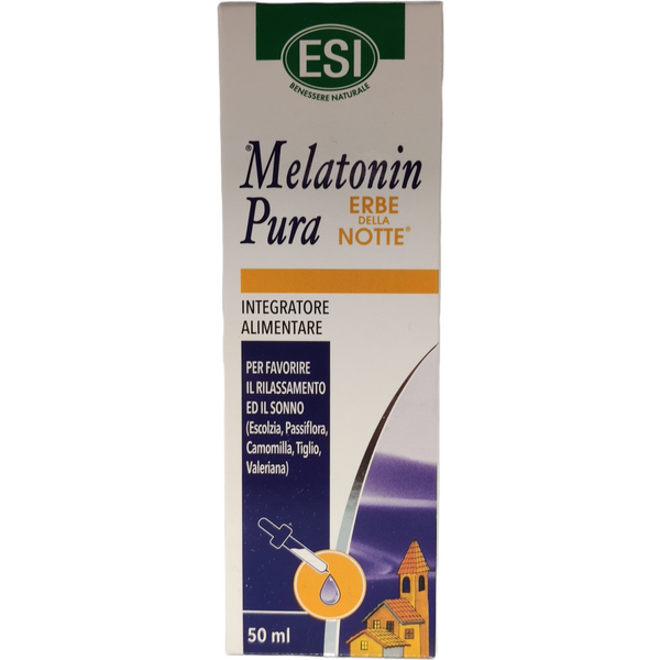 ESI Melatonin Pura Gocce Erbe Della Notte 50 Ml - Integratore Sonno Tranquillo-image
