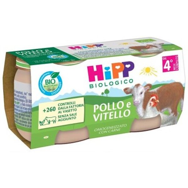 Hipp Biologico Omogeneizzato Pollo E Vitello – 2 X 80 Gr-image