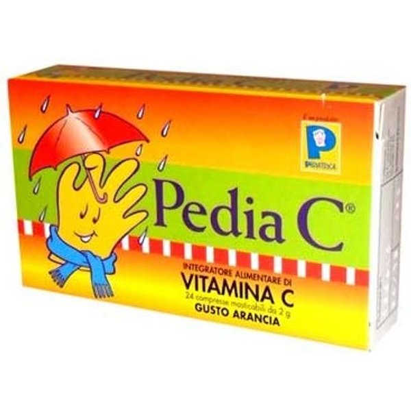 Pedia C Arancia 24 Compresse Masticabili Integratore Di Vitamina C Per Bambini-image