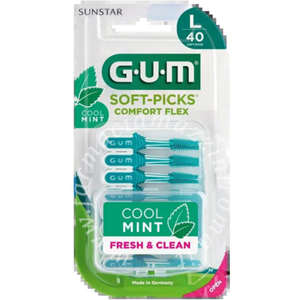 GUM Soft Pick Scovolini Cool Mint Misura L 40 Pezzi-image