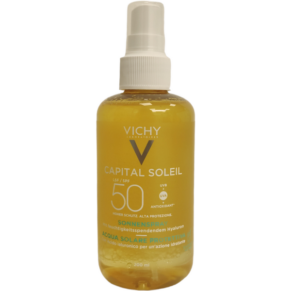 Vichy Capital Soleil Acqua Solare Protettiva Idratante Viso E Corpo SPF50 200 Ml-image