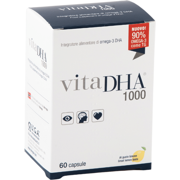 Vitadha 1000 60 Capsule - Integratore Di Omega-3 DHA Per Le Funzioni Visiva E Cerebrale-image