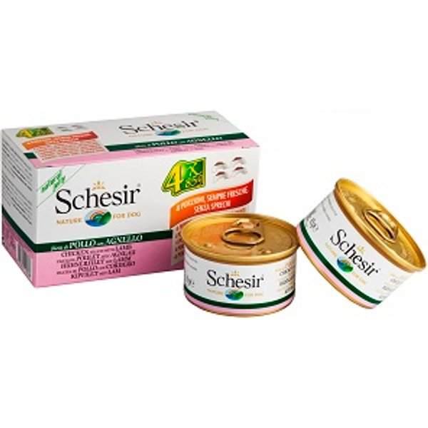 Schesir Cane Jelly Pollo Agnello 4X85Gr (Lattina) Multipack-image