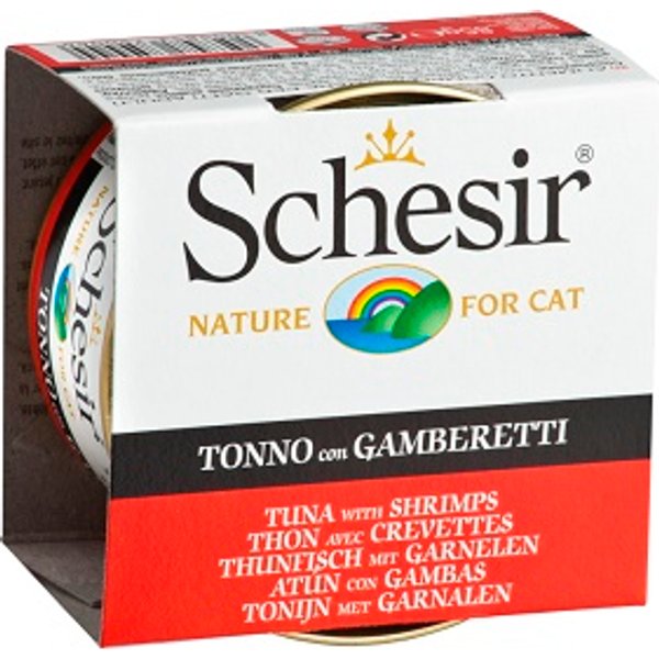 Schesir Gatto Jelly Tonnetto Gamberetti 85GR (Lattina)-image