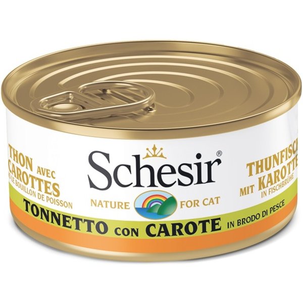 Schesir Gatto Brodo DI Cottura Tonno Carote 70GR (Lattina)-image