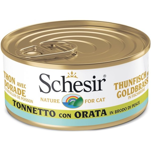 Schesir Gatto Brodo DI Cottura Tonno Orata 70GR (Lattina)-image