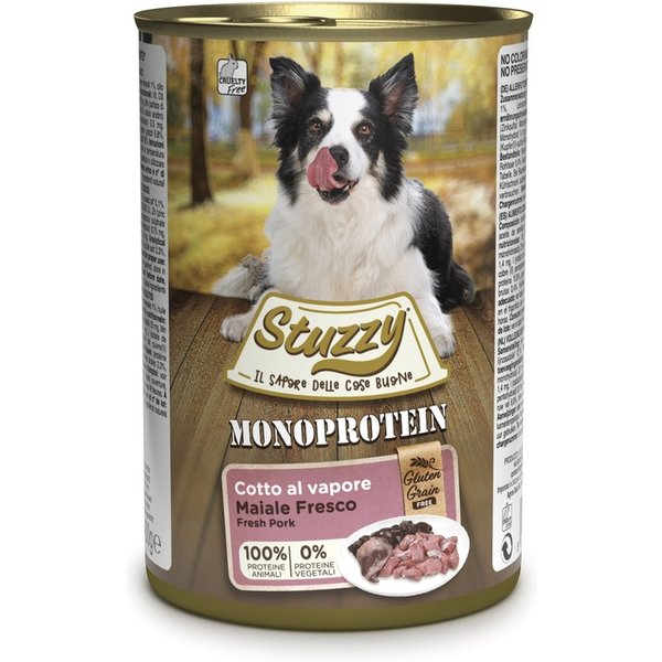 Stuzzy Cane Monoproteico Adult Maiale 400GR (Lattina)-image