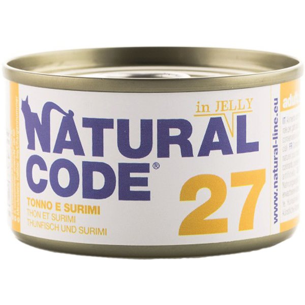 Natural Code Gatto 27 Jelly Tonno Surimi 85GR (Lattina)-image