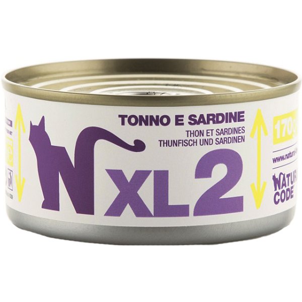 Natural Code Gatto XL2 Tonno Sardine 170GR (Lattina)-image