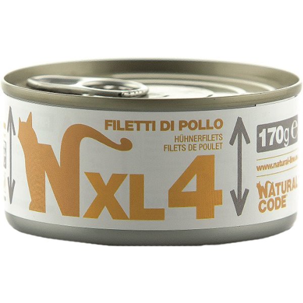 Natural Code Gatto XL4 Pollo 170GR (Lattina)-image