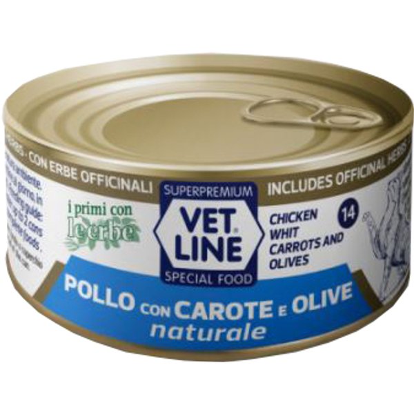 Olistika VET Line Gatto Pollo Carote Olive 70GR (Lattina)-image