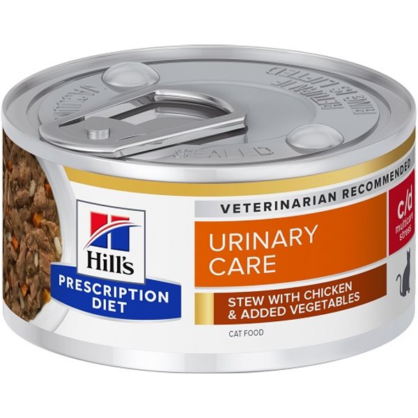 Hill's Gatto Diet C/D Urinary Care Stress Pollo Verdure 82GR (Lattina)-image