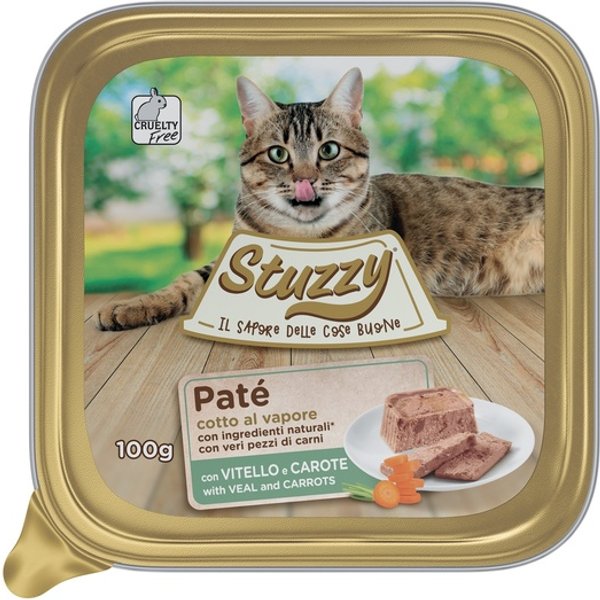 Stuzzy Gatto Vitello Carote 100GR (Vaschetta)-image