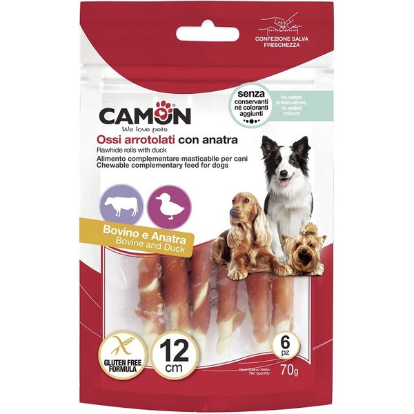 Camon Cane Snack Rolls CON Bovino Anatra 17CM 140GR-image