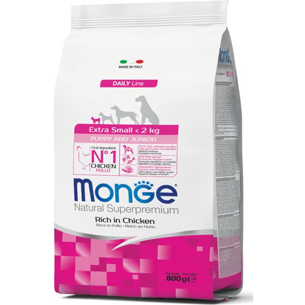 Monge Cane Daily Extra Small Puppy/Junior Pollo 800GR-image
