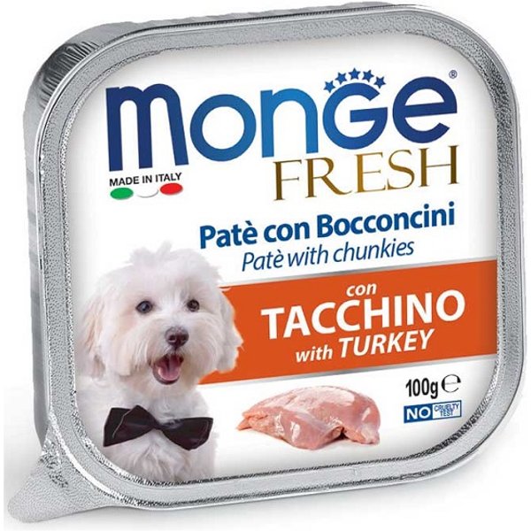 Monge Cane Fresh Pate' Tacchino 100GR (Vaschetta)-image