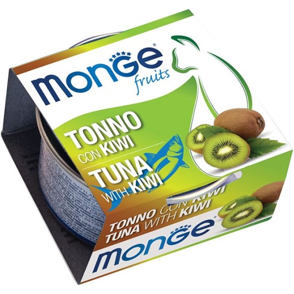 Monge Gatto Fruit Tonno Kiwi 80GR (Lattina)-image