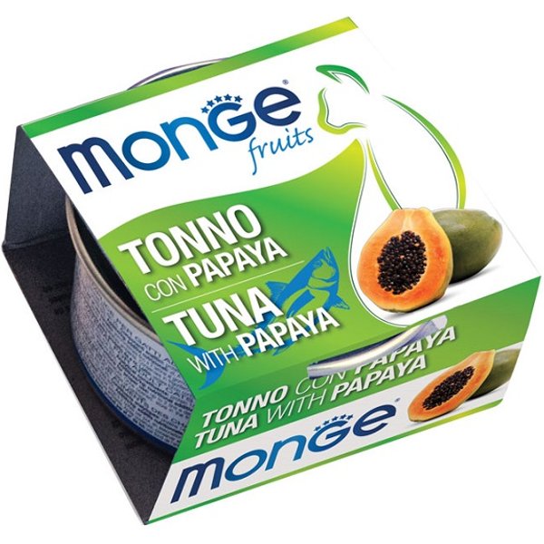 Monge Gatto Fruit Tonno Papaya 80GR (Lattina)-image
