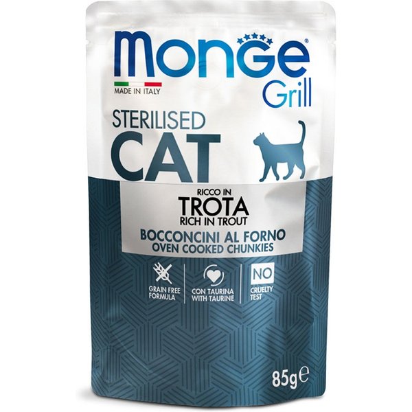 Monge Gatto Grill Sterilised Trota 85GR (Bustina)-image