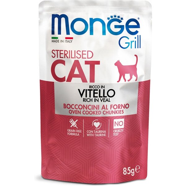 Monge Gatto Grill Sterilised Vitello 85GR (Bustina)-image