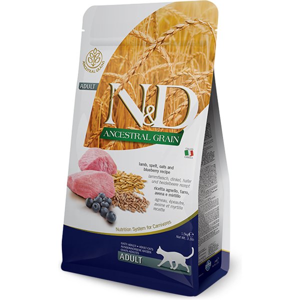 Farmina N&D Ancestral Gatto Adult Agnello Mirtillo 1,5KG-image