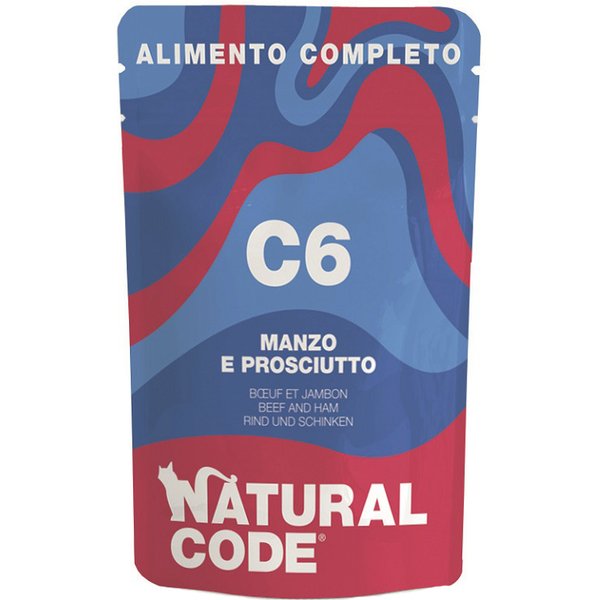 Natural Code Gatto C6 Manzo Prosciutto 70GR (Bustina)-image