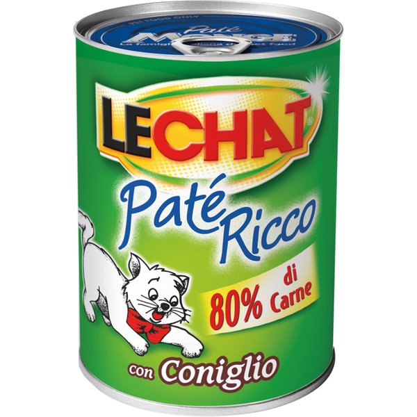 Lechat Gatto Pate' Coniglio 400GR (Lattina)-image