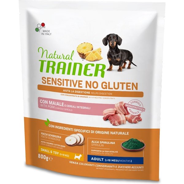 Trainer Natural Cane Sensitive Small/Toy Adult Maiale 800GR-image