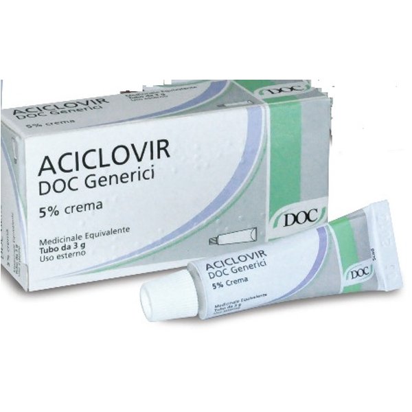 Aciclovir DOC 5% Crema 3G - Trattamento Herpes Simplex-image