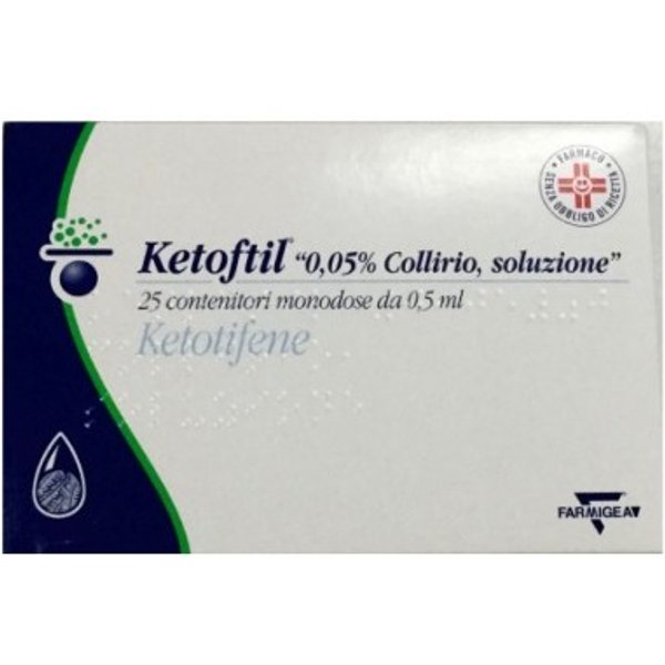 Ketoftil Collirio 25 Monodose 0,5Ml 0,5Mg/Ml-image