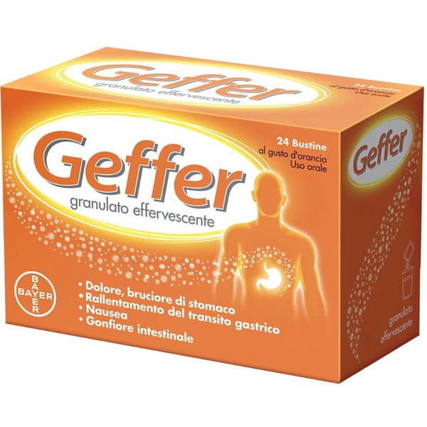 Geffer 24 Bustine Gusto Arancia - Contro Cattiva Digestione E Problemi Di Stomaco-image