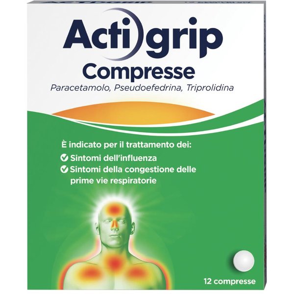 Actigrip 12 Compresse 2,5 + 60 + 500 Mg - Farmaco Per I Sintomi Da Raffreddamento-image