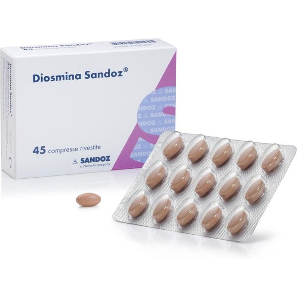 Diosmina Sandoz 45 Compresse Rivestite - Integratore Per Il Microcircolo-image