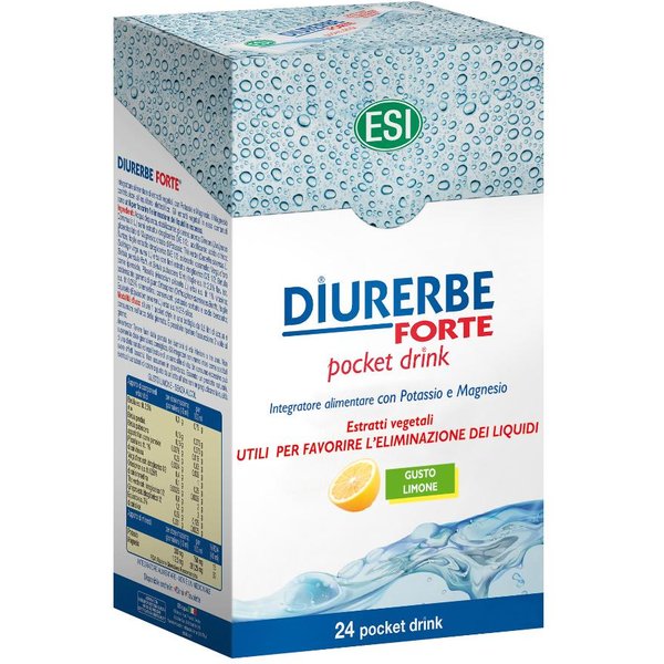 ESI Diurerbe Forte Pocket Drink Limone 24 Bustine Da 20 Ml - Integratore Drenante-image