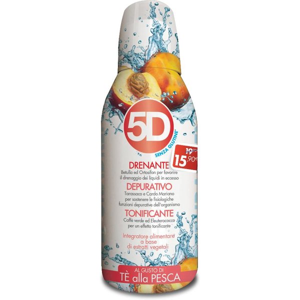 5D Sleeverato Drenante Depurativo Tonificante Gusto Thè Pesca 500Ml-image