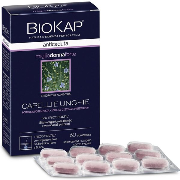 Biokap Anticaduta Miglio Donna Forte Con Tricofoltil 60 Compresse-image