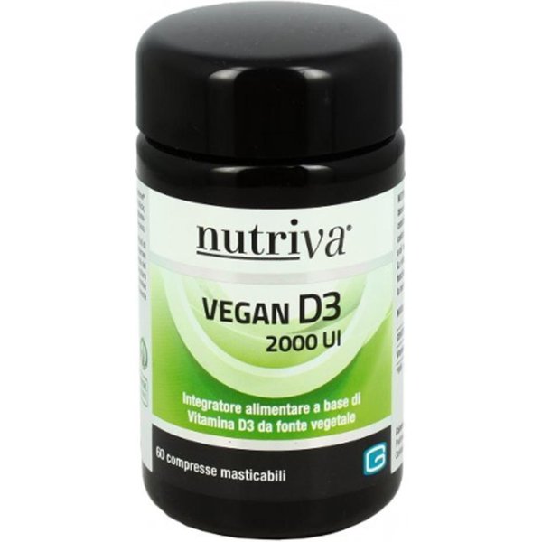 Nutriva Vegan D3 60 Compresse 2000UI Integratore Di Vitamina D3-image