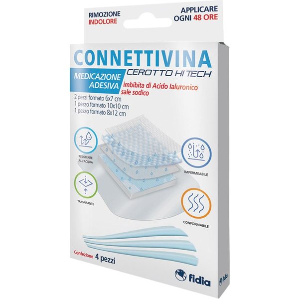 Connettivina Bio Cerotto Hi Tech 4 Misure Dispositivo Medico Per Guarigione Ferite-image