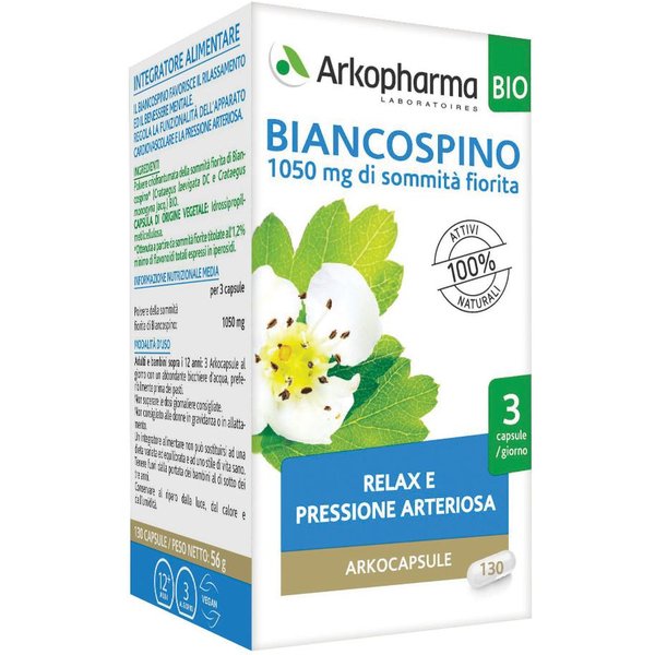 Biancospino Arkocapsule Bio 130 Capsule - Integratore Per Il Sonno E Il Relax-image
