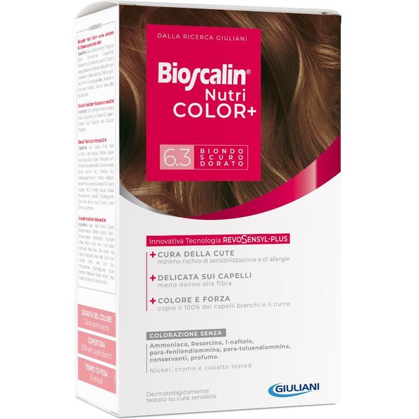 Bioscalin Nutri Color+ Colorazione Capelli Permanente 6.3 Biondo Scuro Dorato-image